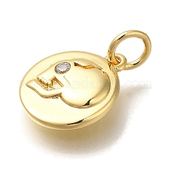 Стойки обшивки латунь микро проложить кубическую прелесть диоксида циркония KK-I720-42G