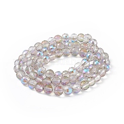 Прозрачные стеклянные бусины гальваническим пряди&nbsp;EGLA-F151-HR02