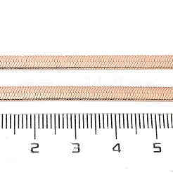 4 мм стойка покрытие латунь плоская змейка цепи ожерелья для женщин мужчин&nbsp;MAK-L044-14RG