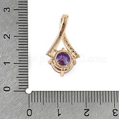 Латунные микро проложить кубического циркония подвески&nbsp;X-KK-E795-22KCG-02