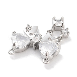 Латунные микропаве прозрачные подвески с фианитом ZIRC-L104-009P