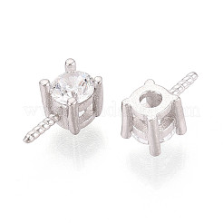 925 серебряное крепление для подвески с прозрачными фианитами.&nbsp;STER-T008-72S