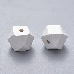 Расписные бусы из натурального дерева WOOD-Q040-020C-B03