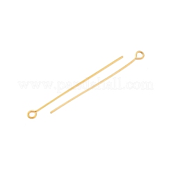 イオンプレーティング（IP）304ステンレススチールアイピン  18KGP本金メッキ  24ゲージ  35x0.5mm  穴：1.9mm&nbsp;STAS-I320-A20-G