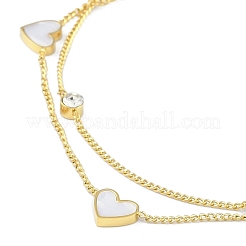 Ионное покрытие(ip) 304 нержавеющая сталь двухслойные браслеты для женщин BJEW-K254-08G