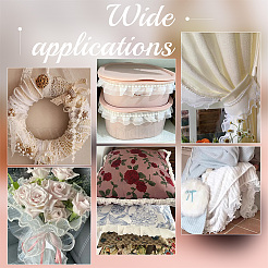 2-слойная плиссированная кружевная отделка из полиэстера&nbsp;OCOR-WH0088-46A