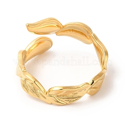 Ионное покрытие(ip) 201 нержавеющая сталь открытое манжетное кольцо RJEW-E063-50G