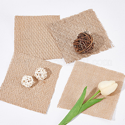 12 шт. 4 квадратных джутовых плетеных коврика AJEW-DR0001-12