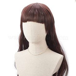 女性用のビーズストレッチブレスレットとビーズネックレスセット  ガラスツイストラッパと ABS プラスチック模造パールビーズ付き  ゴールド  ネックレス：約14.21インチ（36.1cm）  ブレスレット：2-1/8インチ（5.3cm）&nbsp;SJEW-JS01275-01