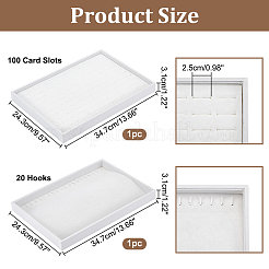 2 шт. 2 стиля МДФ лотки для украшений для колец&nbsp;ODIS-PH0001-85B