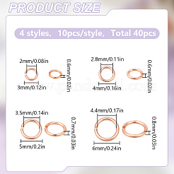 40 шт. 4 стиля латунных соединительных колец KK-LP0001-36