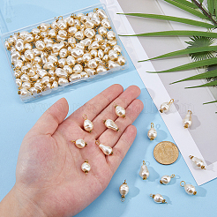 60 шт. 6 стиля жемчужин из АБС-пластика с подвесками и подвесками из нержавеющей стали 304&nbsp;PALLOY-FH00180