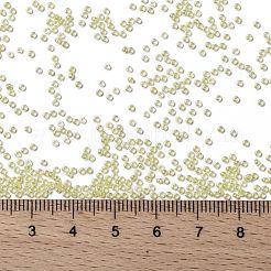 MIYUKIラウンドロカイユビーズ  日本製シードビーズ  （rr514)レモンアイスセイロン  15/0  1.5mm  穴：0.7mm  約5555PCS /ボトル  10 G /ボトル&nbsp;SEED-JP0010-RR0514