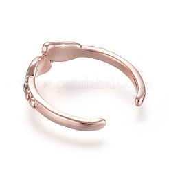 Регулируемые латунные кольца на мыске RJEW-EE0002-20RG