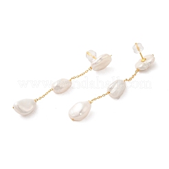 Серьги-гвоздики из стерлингового серебра EJEW-K273-36G