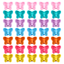 56шт 7 цвета окрашенные распылением бусины из сплава FIND-TA0002-99