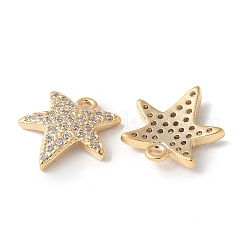 Латунные микропаве прозрачные подвески с фианитом&nbsp;KK-Q031-29G