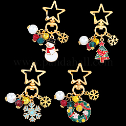 4 шт. 4 стиля рождественской тематики&nbsp;HJEW-SC0002-75
