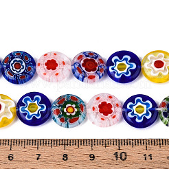 Ручной работы millefiori стеклянные бусины нитки LAMP-T022-09