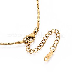 Ожерелья из цепочек Boston Link толщиной 1.2 мм из нержавеющей стали 304&nbsp;NJEW-N058-08G