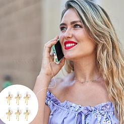 26 шт. 26 стиля плоские круглые с буквами и бантом из цинкового сплава эмалированные мобильные пылезащитные заглушки&nbsp;HJEW-GA00054