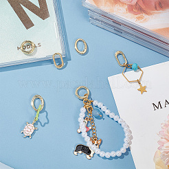 6 шт. 3 стиля стойки с покрытием из латуни пружинные затворные кольца KK-BC0009-73