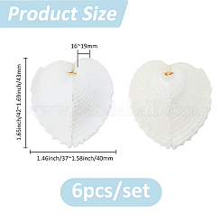 6 шт. натуральные бусины из ракушек SHEL-MA0001-01