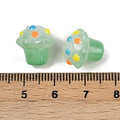 Стеклянные бугорчатые бусины GLAA-B025-01B