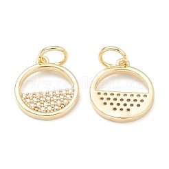 Латунные микропаве прозрачные кубические циркониевые подвески&nbsp;ZIRC-B010-33G