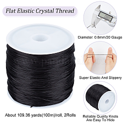 2 рулон плоской эластичной стринги из спандекса с кристаллами&nbsp;EW-BBC0001-02B-02