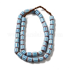 Нити бусины лэмпворк ручной работы в стиле шеврон LAMP-H060-04