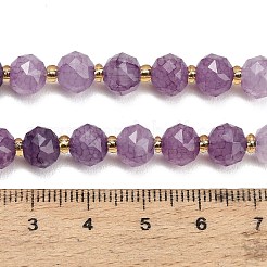 Colliers de perles en verre imitation jade teintées&nbsp;GL-Z001-02B-08