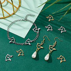 16 шт. 2-х цветные подвески-соединители из нержавеющей стали STAS-GA0001-91