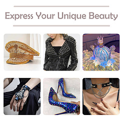 1 ярд 12-рядный смоляной шип-конус с плоской задней частью в стиле панк-рок FIND-TA0006-73C