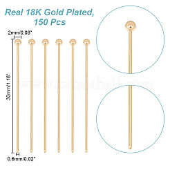 150 шт. Латунные булавки с шаровой головкой KK-GO0001-60
