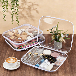 ハードプラスチックジッパーケース3個  長方形  透明  35x31x4.9cm&nbsp;CON-NB0002-46