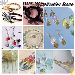 420 шт. 12-цветные прозрачные стеклянные бусины для выпечки GLAA-PH0003-11