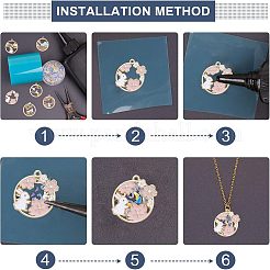 24 шт. 6 подвески из эмалевого сплава в пасхальном стиле FIND-CA0006-11