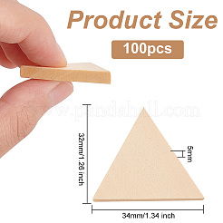 Cabochons en bois blanc&nbsp;WOOD-OC0001-18