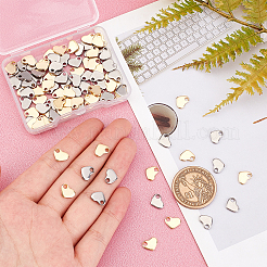 100 шт. 2-х цветные подвески из нержавеющей стали 304&nbsp;STAS-UN0032-96