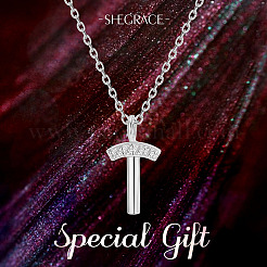 Colliers avec pendentif initial en argent sterling plaqué rhodium&nbsp;JN916A