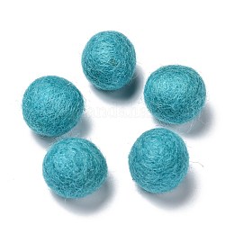 Bolas de fieltro de lana, turquesa oscuro, 18~22mm