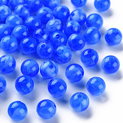 Perline acrilico, gemstone imitato, tondo, blu, 8mm, Foro: 1.8 mm, circa 2000pcs/500g