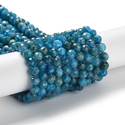 Chapelets de perles en apatite naturelle, facette, ronde, 4.5~5mm, Trou: 0.7mm, Environ 78 pcs/chapelet, 15.16 pouce (38.5 cm)