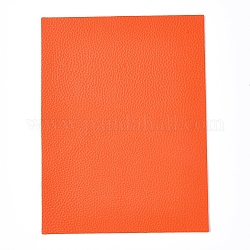 Halloween Theme Imitation Leather Fabric, for Garment Accessories, Coral, 21x16x0.05cm
