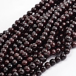 Grenat naturel chapelets de perles rondes, 3~4mm, Trou: 1mm, Environ 98 pcs/chapelet, 15.35 pouce