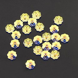Austrian Crystal Beads, 3700_Marguerite Lochrose Flower, Crystal AB, about 8mm in diameter, 3mm thick, hole: 0.8mm