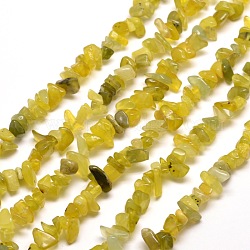 Jade naturel brins puce de perles, 5~8x5~8mm, Trou: 1mm, environ 31.5 pouce