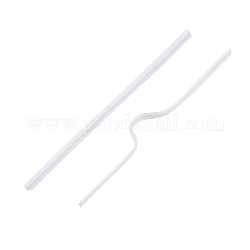 PE Nose Bridge Wire for Mouth Cover, with Galvanized Iron Wire Single Core Inside, DIY Disposable Mouth Cover Material, White, 8cm(3.14 inch) , 4mm wide