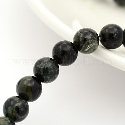Chapelets de perles de jasper kambaba naturel, ronde, 6mm, Trou: 1mm, Environ 31 pcs/chapelet, 7.5 pouce
